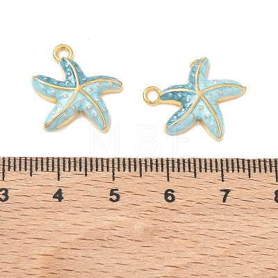 304 Stainless Steel Enamel Pendants STAS-Q119-08G-04-1