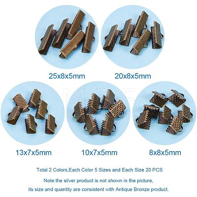 Iron Ribbon Crimp Ends Clamps IFIN-PH0023-33-1