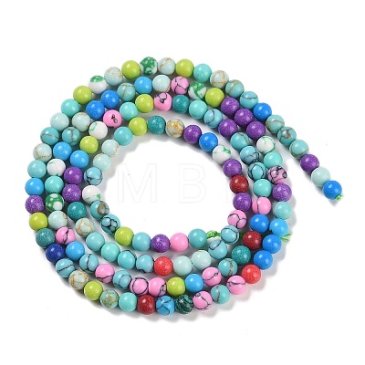 Synthetic Turquoise Beads Strands G-U004-02S-1