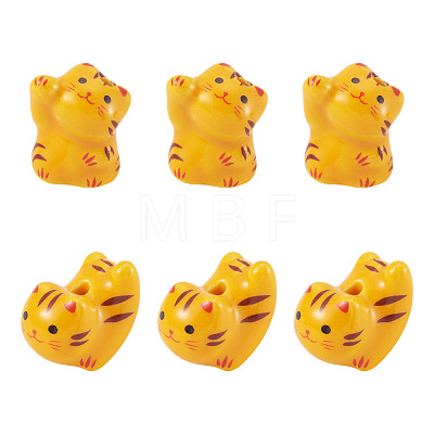 8Pcs 2 Styles Handmade Porcelain Beads PORC-TA0001-82-1