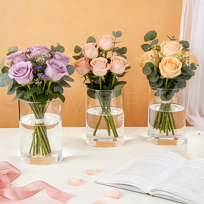 Column Glass Vase Ornaments AJEW-WH0696-770B-1