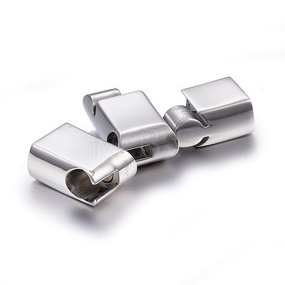304 Stainless Steel Magnetic Clasps with Glue-in Ends STAS-E440-41P-1