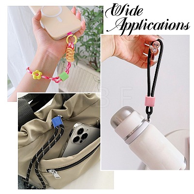 40Pcs 10 Colors ABS Plastic Slide Charms MACR-CJ0002-47-1