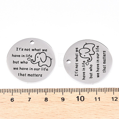 Non-Tarnish 201 Stainless Steel Pendants LS-STAS-T064-38P-12-1