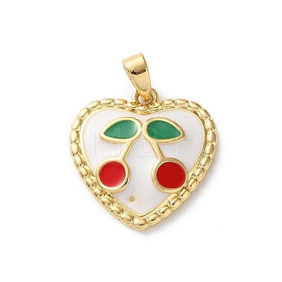 Brass Enamel Pendants LS-KK-P320-09D-G-1