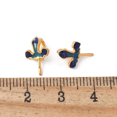 Brass Enamel Eye Pin Peg Bails KK-K399-16B-02-1