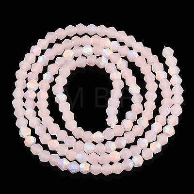 Imitation Jade Bicone Frosted Glass Bead Strands EGLA-A039-J2mm-MB07-1