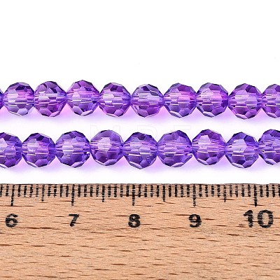 Baking Paint Transparent Glass Beads Strands X-DGLA-A035-T6mm-A11-1