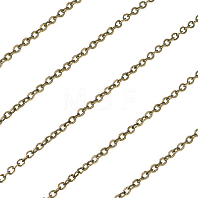 Brass Coated Iron Flat Cable Chains CH-TAC0007-01AB-1