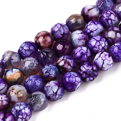 Natural Crackle Agate Beads Strands X-G-T119-01A-05-1