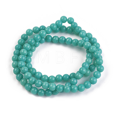 Natural Mashan Jade Beads Strands X-G-H1626-4MM-15-1