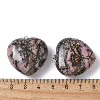 Natural Rhodonite Pendants G-A259-02P-06-1