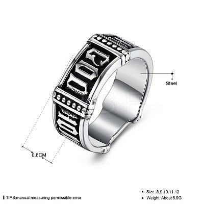 Men's Stainless Steel Finger Rings RJEW-BB29839-12-1