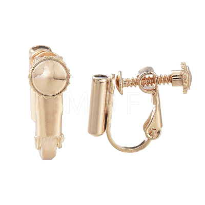 Brass Screw Clip-on Earring Converters Findings KK-N229-01B-1