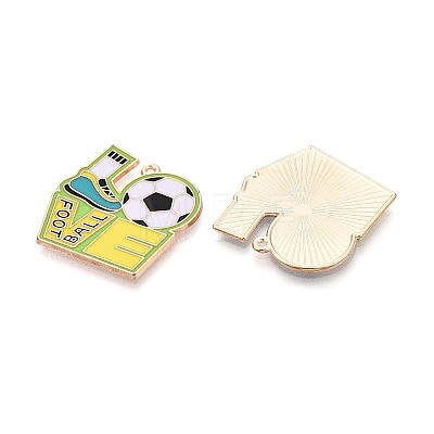Alloy Enamel Pendants ENAM-T025-01G-16-1