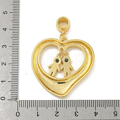 Brass Micro Pave Cubic Zirconia Pendants KK-N254-120C-G-1