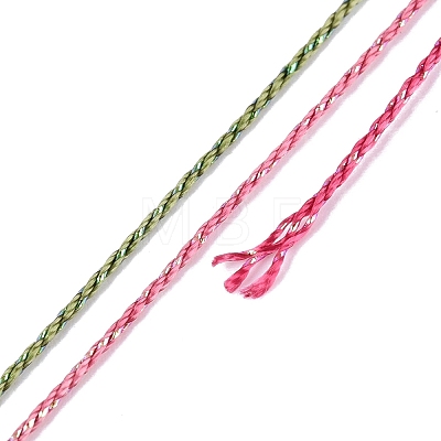 5 Rolls 9-Ply Braided Nylon Strings with Metallic Thread OCOR-Q062-01H-1