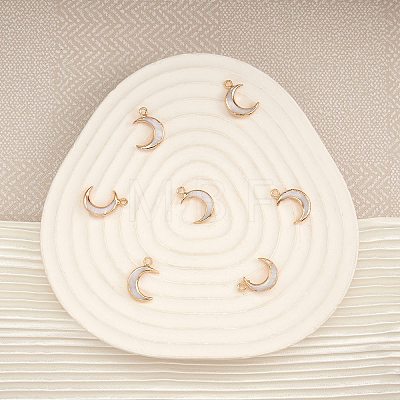 10Pcs Natural Freshwater Shell Pendants SHEL-SZ0001-05-1