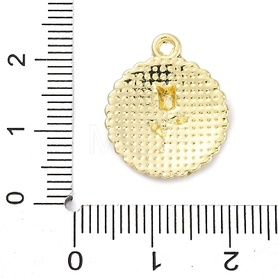 Rack Plating Alloy Enamel Pendants PALLOY-R450-04G-1