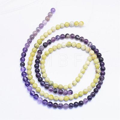 Natural Assorted Stone Round Bead Strands G-F425-09-1