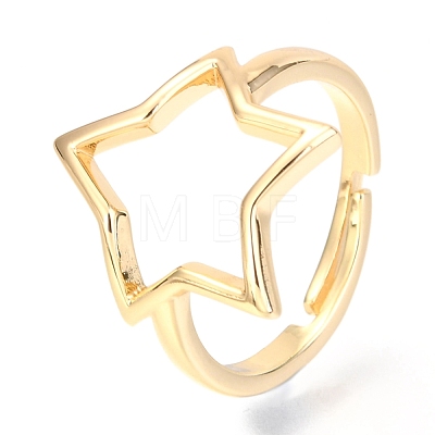 Adjustable Brass Finger Rings RJEW-O041-01G-1