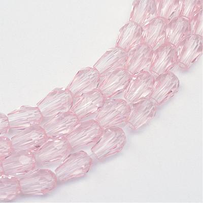 Transparent Glass Bead Strands GLAA-R168-5x7-01A-1