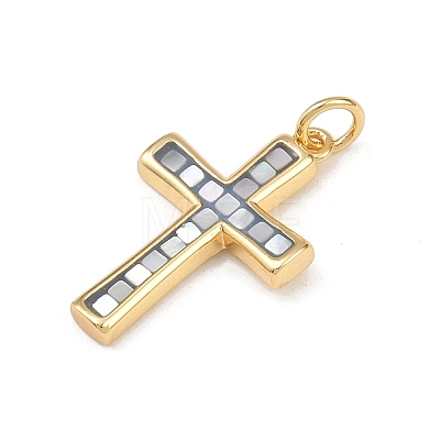 Brass Enamel Pendants KK-L255-07G-03-1
