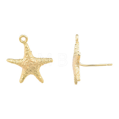 Brass Stud Earring Findings KK-N231-416-1