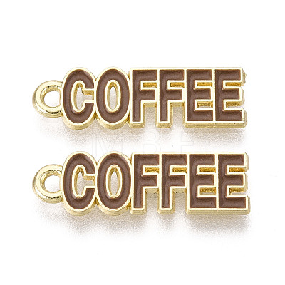 Alloy and Enamel Pendants PALLOY-T093-09D-G-1