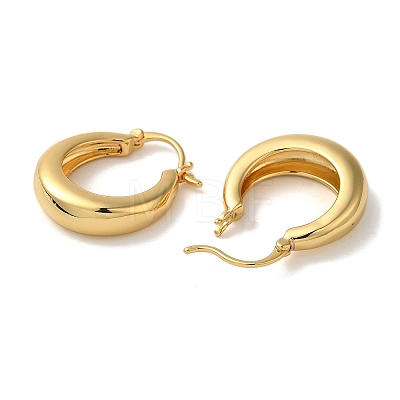 Rack Plating Brass Hoop Earrings for Women EJEW-L224-62G-1