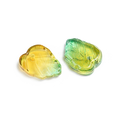 Two-Tone Transparent Glass Charms X-GLAA-H016-15P-1