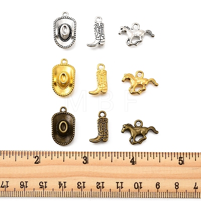 45Pcs 9 Style Tibetan Style Alloy Pendants FIND-FS0003-56-1