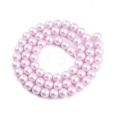 Baking Painted Pearlized Glass Pearl Bead Strands HY-N002-6mm-C03-1