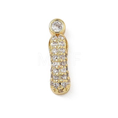 Brass Micro Pave Cubic Zirconia Pendants KK-A300-02G-I-1