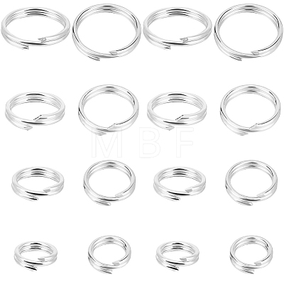 Beebeecraft 20Pcs 4 Styles 925 Sterling Silver Split Jump Rings STER-BBC0006-57-1