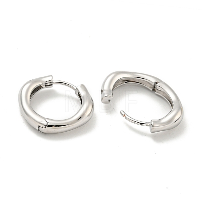 Brass Hoop Earrings EJEW-L211-010V-P-1