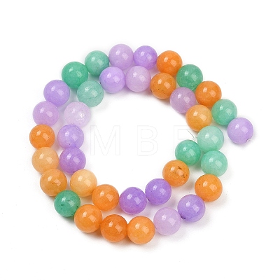 Natural Dyed White Jade Beads Strands G-NH0045-01B-1