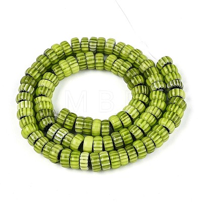 Handmade Millefiori Glass Beads Strands LAMP-T021-27B-07-1