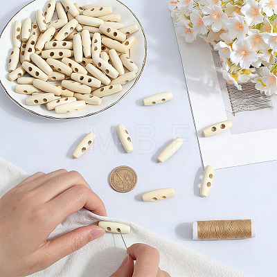 30Pcs Natural Wood Buttons FIND-GF0009-92B-1