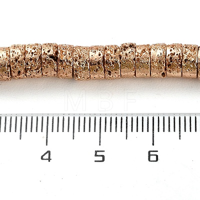 Electroplated Natural Lava Rock Beads Strands G-I360-A01-02-1