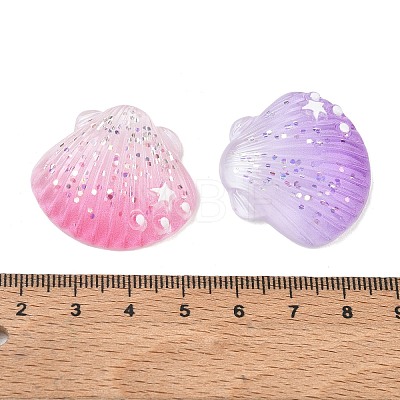 Opaque Resin & Paillette Cabochons RE-CBA6E1B-01-1
