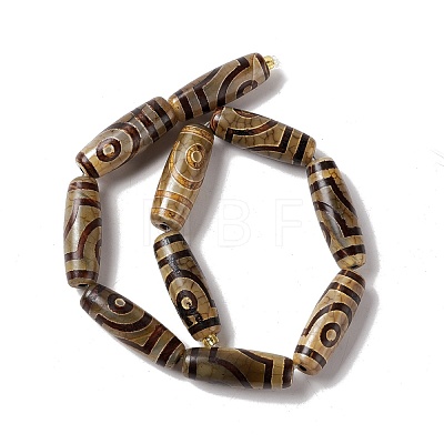 Tibetan Style dZi Beads Strands G-A024-01J-1