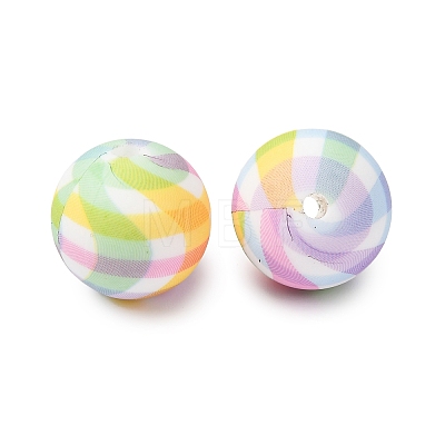 Food Grade Eco-Friendly Printed Silicone Beads SIL-A013-01A-22-1
