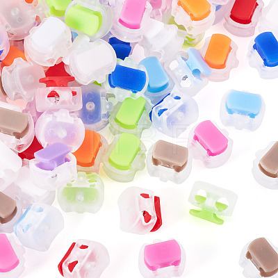 100Pcs 10 Colors Plastic Cord Locks KY-TA0001-66-1