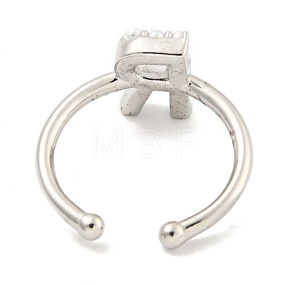 Rack Plating Brass Open Cuff Rings for Women RJEW-F162-01P-R-1