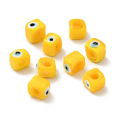 Handmade Evil Eye Lampwork European Beads X-LAMP-G143-06-1