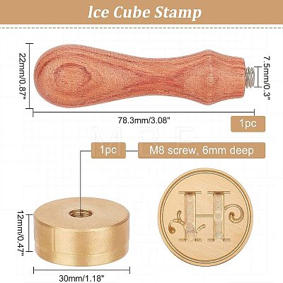 Olycraft 1Pc Brass Stamp Head DIY-OC0008-66H-1