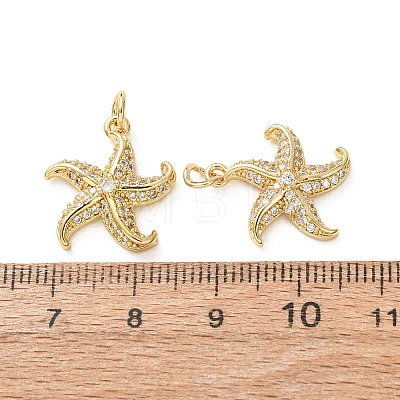 Brass Micro Pave Clear Cubic Zirconia Pendants CU-E003-18G-13-1