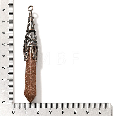 Synthetic Goldstone Pointed Big Pendants G-P560-02R-23-1