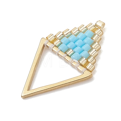 Glass Seed Beaded Pendants PALLOY-MZ01255-1